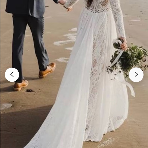 Never Worn New “Oh My Gown” Boho Wedding Dress 14 - Picture 11 of 16